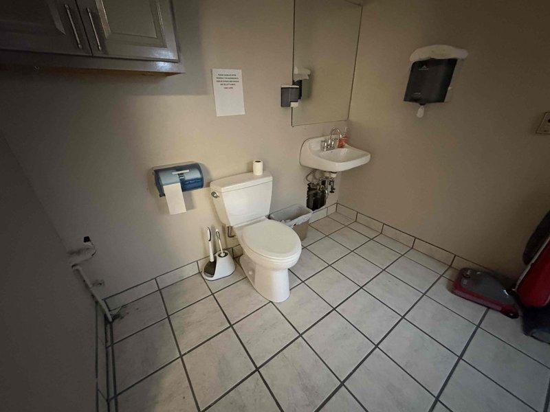 Completed return visit for urinal repipe installation in commercial restroom facility. Assessed existing plumbing configuration and verified proper installation of new water supply lines and drainage connections for wall-mounted urinal fixture. Inspected surrounding bathroom fixtures including toilet, sink, and exposed plumbing to ensure no interference with repipe work and confirmed all connections are secure and leak-free.