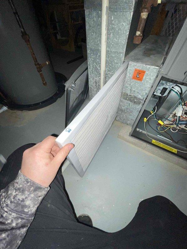 Completed cooling maintenance on residential HVAC system, including inspection of air handler components and replacement of air filter. Inspected blower motor assembly, electrical connections, and control wiring for proper operation. All system components found operating within normal parameters and unit left in proper working condition.