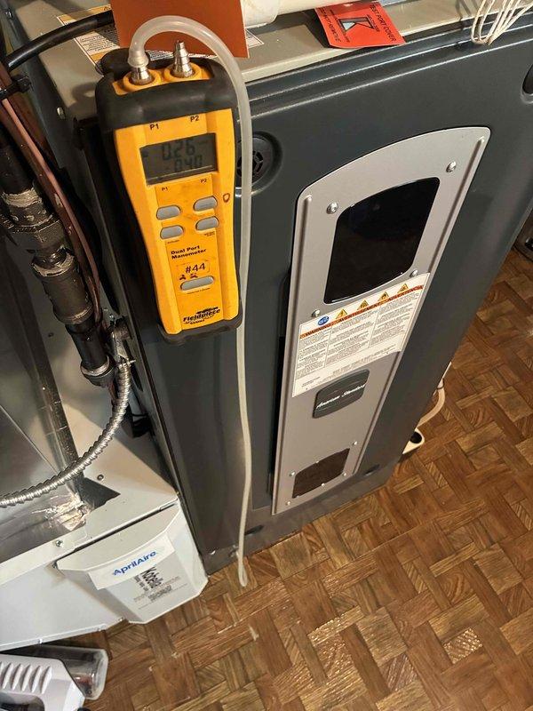 Completed cooling maintenance and seasonal startup for dual-zone HVAC system. Performed comprehensive system diagnostics using calibrated test equipment, measuring electrical parameters including voltage, amperage, and capacitance on outdoor condensing unit. Evaluated system pressures and temperatures using digital manifold gauges to verify proper refrigerant charge and operational efficiency. Inspected all electrical connections, capacitor integrity, and wiring at outdoor unit. System tested and confirmed operating within manufacturer specifications for the cooling season.