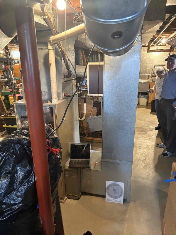Responded to referral for HVAC equipment replacement after cracked heat exchanger was identified in existing system. Completed full assessment of basement mechanical room installation requirements and provided comprehensive estimate for new heating and cooling system replacement. Customer present throughout consultation to discuss equipment options and installation scope for complete system changeout.