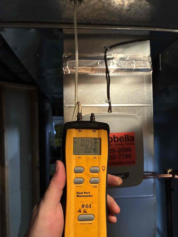Performed seasonal startup service on HVAC system. Verified electrical amperage readings using digital clamp meter on refrigeration lines and measured gas pressure at heating equipment using dual port manometer. All readings within manufacturer specifications. System operational and ready for use.