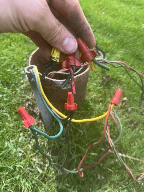 Responded to emergency call for well pump experiencing rapid pressure loss on a fifty-one-year-old system. Diagnosed and replaced failed capacitor, which was causing the pump motor to malfunction and lose prime. Removed corroded original capacitor and installed new unit with proper wire connections, restoring full system pressure and pump operation.
