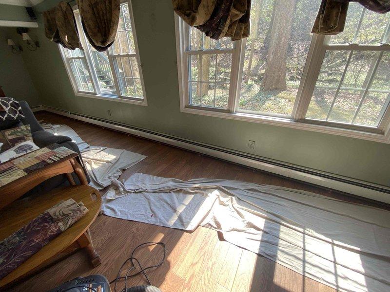 Returned to complete maintenance on Slant Fin baseboard heating system, performing drain and fill procedure on the hydronic heating unit. Coordinated with plumbing contractor throughout the day to ensure proper system operation and integration with existing copper piping and connections.