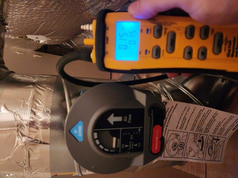 Completed warranty inspection of recently installed HVAC system in crawl space. Verified proper installation of insulated ductwork with reflective vapor barrier, confirmed secure mounting and support of all duct runs, and checked electrical junction box connections. Performed diagnostic testing using digital multimeter and clamp meter to verify system electrical performance and amperage draw within manufacturer specifications. All components operating as designed with no deficiencies noted.