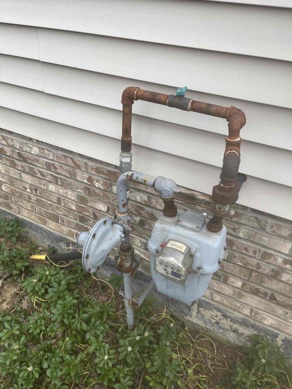 Relocated and installed new gas supply line to pool heater equipment. Removed existing aged copper piping showing significant oxidation and replaced with code-compliant gas line from meter to heater unit. Completed pressure test to verify system integrity and absence of leaks throughout entire gas line installation.