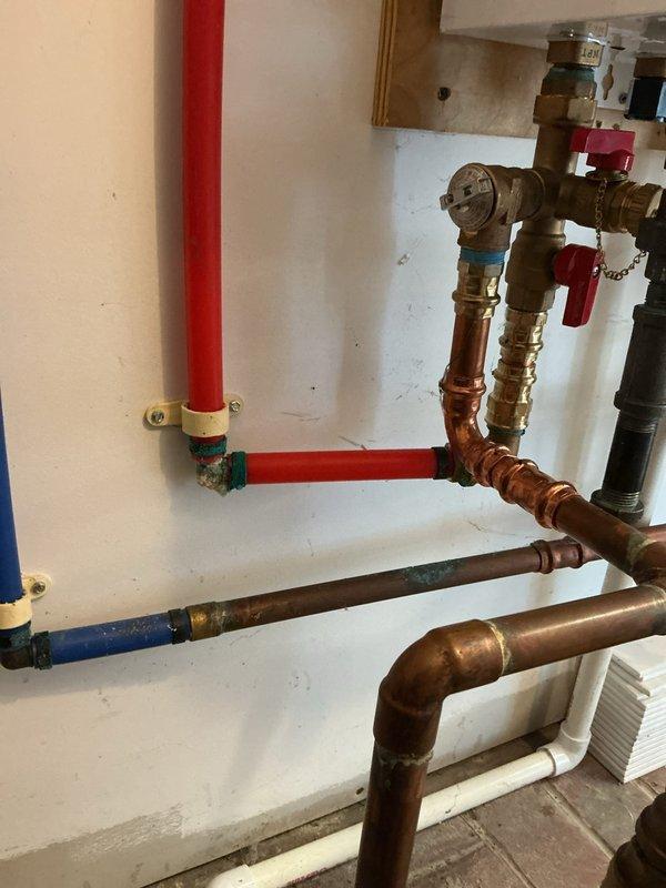 Replaced damaged hose bibb located behind barn structure with upgraded fixture, adapting connection from 3/8-inch to 1/2-inch supply line as specified. All necessary materials were ordered and installed during a scheduled 4-hour service appointment, completing the repair and ensuring proper water flow to the exterior location.