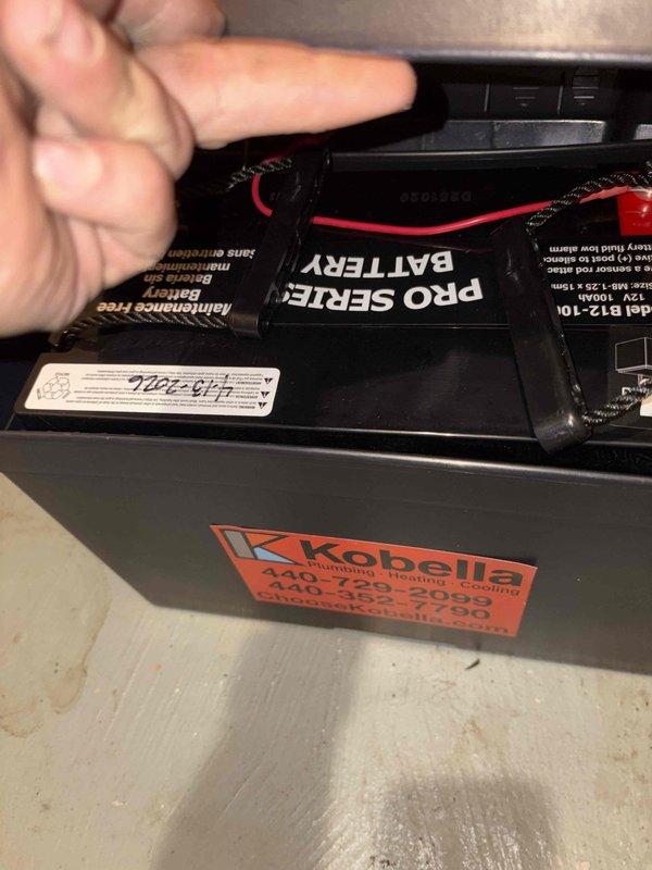 Responded to service call for sump pump system with failed battery backup unit. Upon inspection, determined the 12V backup battery had reached end of service life and required replacement. Installed new PRO SERIES 12V 100Ah sealed lead-acid battery to restore backup pump functionality. During assessment, noted the primary submersible sump pump predates the backup system and exhibits age-related wear consistent with extended service. Performed visual inspection of pump basin, discharge piping, float mechanisms, and electrical connections. Recommended monitoring system performance and considering primary pump replacement in near future to prevent potential failure during high-demand periods.