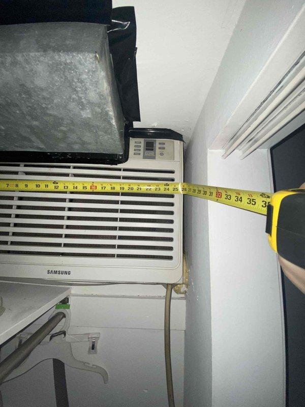 Provided estimate for complete mini split system replacement in townhome unit. Assessed existing equipment layout including current wall-mounted units and measured spacing requirements between components and vertical clearances for proper installation of new ductless mini split system.