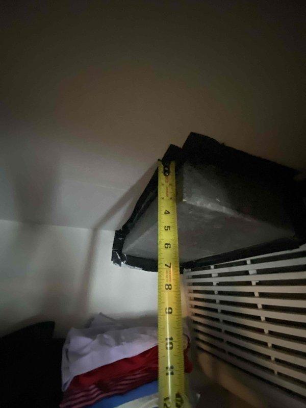 Provided estimate for complete mini split system replacement in townhome unit. Assessed existing equipment layout including current wall-mounted units and measured spacing requirements between components and vertical clearances for proper installation of new ductless mini split system.