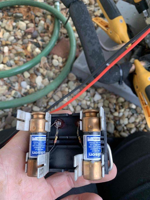 Completed cooling maintenance club member visit on air handler system. Performed electrical diagnostics using clamp meter, recording inrush amperage reading of 75.69 amps to verify compressor starting characteristics and confirm proper electrical operation. Inspected and serviced contactor assembly, examining contact points, terminal connections, and wiring integrity. All components found operating within normal parameters and system tested successfully upon completion of maintenance procedures.
