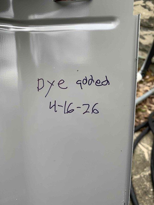 Completed cooling maintenance club visit on air handler system. Connected manifold gauges to service ports and performed refrigerant system diagnostics. Added UV dye to the system for future leak detection purposes and documented the service with notation on equipment cabinet. Inspected outdoor unit components, refrigerant line connections, and copper fittings for proper operation and condition.