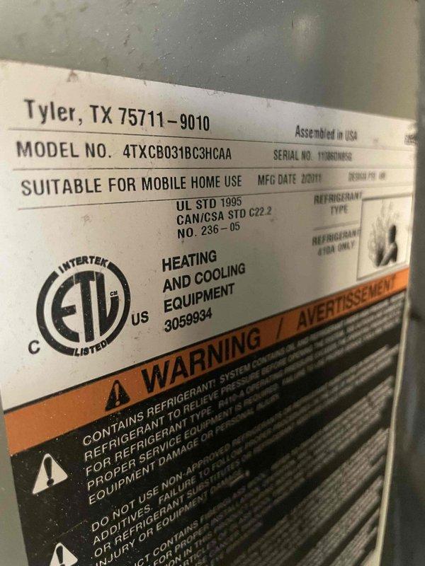 Responded to no cooling complaint on 2014 Goodman 2.5-ton air conditioning unit. Upon arrival, connected manifold gauges to service ports and performed system diagnostics. Unit was circulating air but not producing cool air. Verified thermostat operation and confirmed cooling mode selected. Checked refrigerant pressures and temperatures, identified low refrigerant charge as primary issue. Added refrigerant to manufacturer specifications, monitored system performance until proper cooling restored. Unit operating within normal parameters at time of departure.