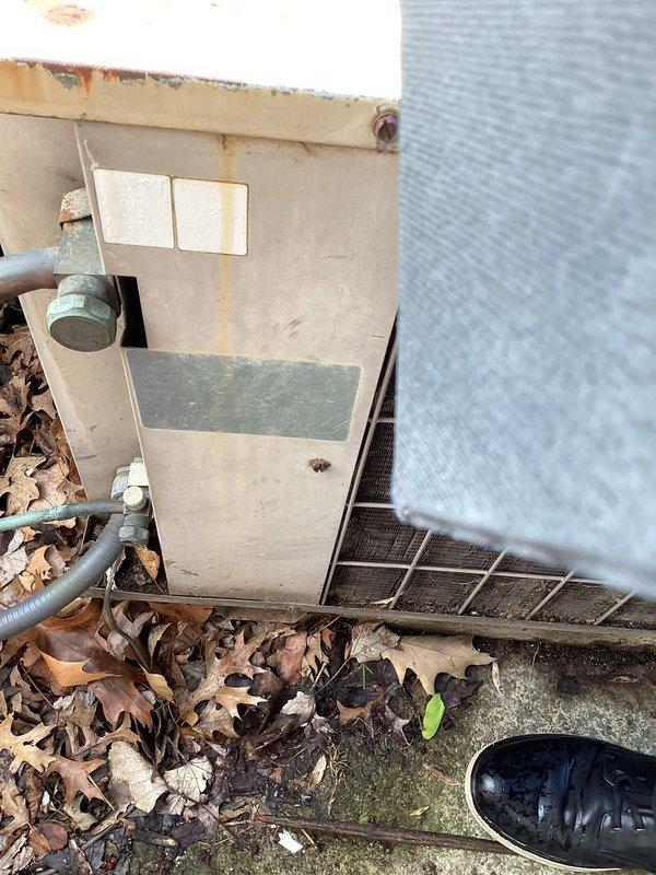 Conducted comprehensive HVAC system evaluation for 30-year-old furnace and air conditioning system replacement estimate. Assessed existing outdoor condenser unit showing significant weathering, surface deterioration, and debris accumulation, along with aging copper refrigerant lines and electrical conduit connections. Documented basement mechanical room infrastructure including water heater, copper plumbing network, electrical panel, and available utility space for new equipment installation. Provided replacement recommendations for both heating and cooling systems due to age and operational concerns, and evaluated feasibility of additional plumbing work requested by homeowner.