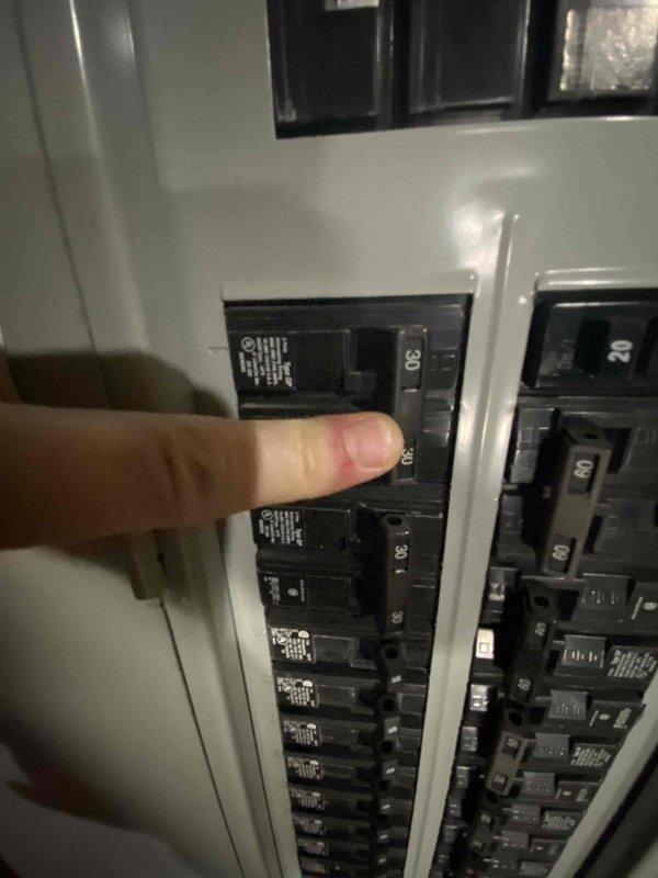 Conducted heat pump replacement estimate for 27-year-old unit originally installed in 1999. Inspected existing electrical panel and indoor HVAC components, documented current system configuration including circuit breaker setup and interior air distribution vent placement. Provided comprehensive replacement recommendations based on assessment of aged equipment.