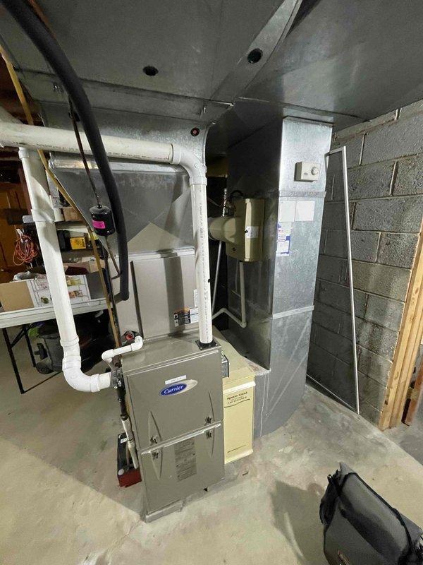 Performed routine HVAC maintenance club visit on two cooling systems. Tested capacitor operation using digital multimeter, confirming electrical performance within specifications. Completed preventive maintenance inspection on Carrier air handler unit in basement mechanical room, verifying proper operation of all components, ductwork connections, and refrigerant lines.