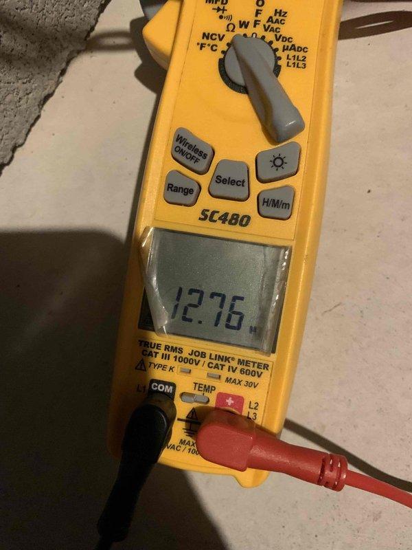 Completed comprehensive spring maintenance tune-up on 9-year-old air conditioning system. Performed standard diagnostic testing using digital multimeter to verify electrical parameters and system performance, including voltage readings and temperature measurements across critical components. All readings were within manufacturer specifications, and system is operating efficiently for the cooling season.