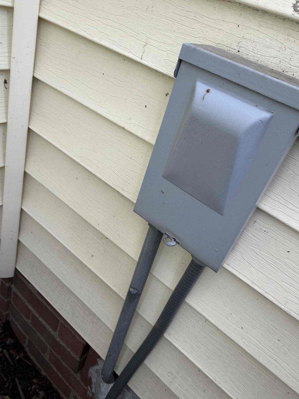 Completed standard HVAC tune-up service on residential system. Inspected exterior electrical service panel and conduit connections for proper clearances and potential safety concerns. Replaced air filter with new pleated media filter to ensure optimal airflow and system efficiency. Verified filter installation and confirmed system operation within normal parameters.
