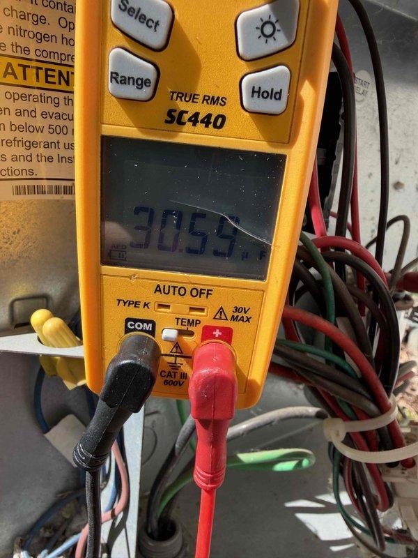 Completed cooling maintenance club visit on air handler system. Performed comprehensive system inspection, recorded temperature readings of 90.54°F using calibrated digital multimeter, and documented service details on equipment tag. All maintenance procedures completed per manufacturer specifications, system operating within normal parameters.