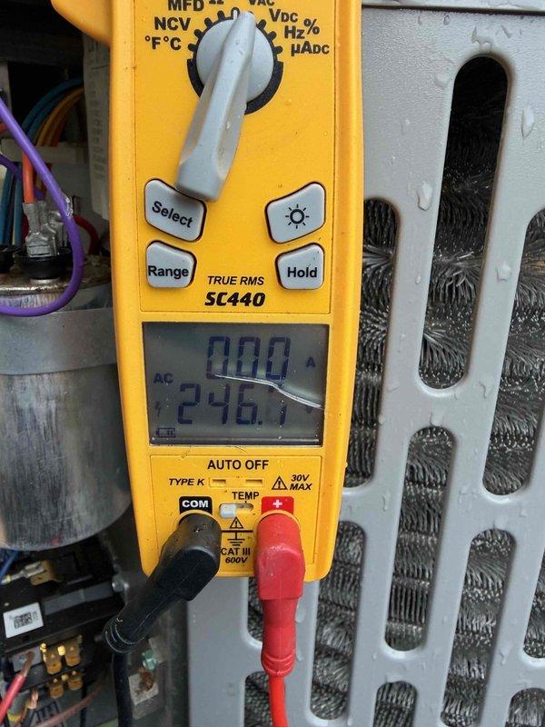 Completed comprehensive air conditioning tune-up on a 2-year-old system with no reported equipment issues. Performed standard maintenance protocol including system diagnostics, electrical measurements showing 24.6 amps draw, visual inspection of outdoor condenser unit, and verification of proper operation. All components found functioning within normal parameters with unit operating efficiently.