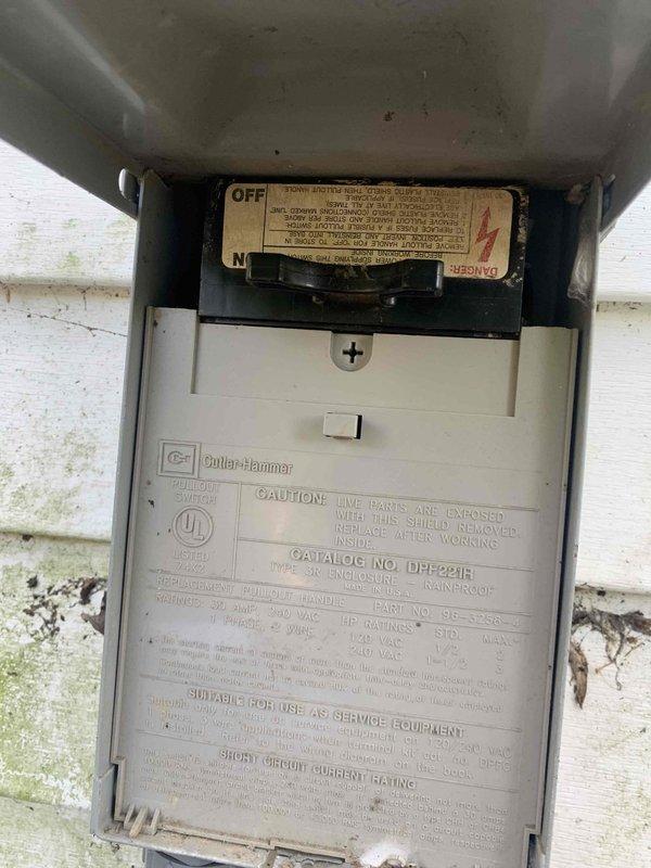 Responded to service call for air conditioning system disconnect. Successfully disconnected and isolated the air handler unit from electrical power supply by switching off and securing the exterior disconnect box. Verified proper shutdown of system and ensured all electrical connections were safely isolated per code requirements.
