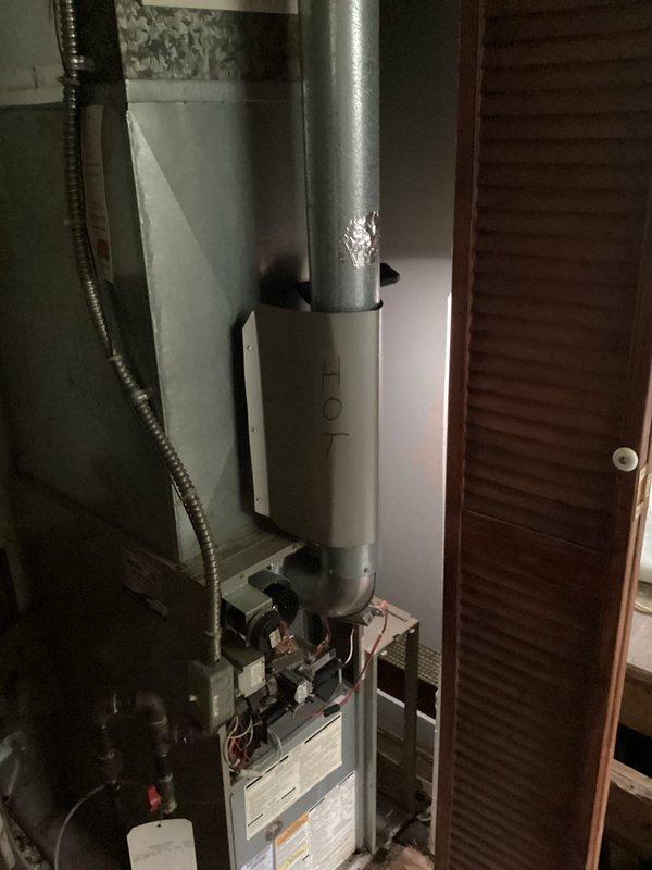 Provided estimate for installation of filter rack assembly to existing residential HVAC system located in utility closet. Customer requested quote to add proper filtration access point to furnace unit for improved air quality and easier maintenance accessibility.