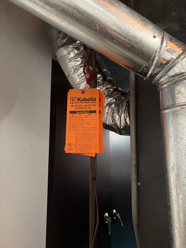 Completed final prepaid club maintenance visit on air handler unit. Performed comprehensive system inspection including visual assessment of ductwork, connections, and equipment condition. All components found operating within normal parameters. Updated service tag documentation and verified proper airflow through supply and return duct systems. Unit maintained in accordance with manufacturer specifications.