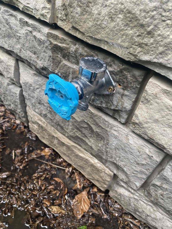 Responded to service call for bathroom leak affecting basement and two non-functional exterior spigots. Inspected outdoor hose bibs and identified failed valve cartridges in both units, with one spigot showing complete internal component deterioration. Replaced defective valve stems and cartridges on both exterior spigots, restoring proper operation and eliminating water seepage at ground level. Addressed bathroom plumbing issue causing basement water intrusion and verified all repairs for proper function and leak-free operation.