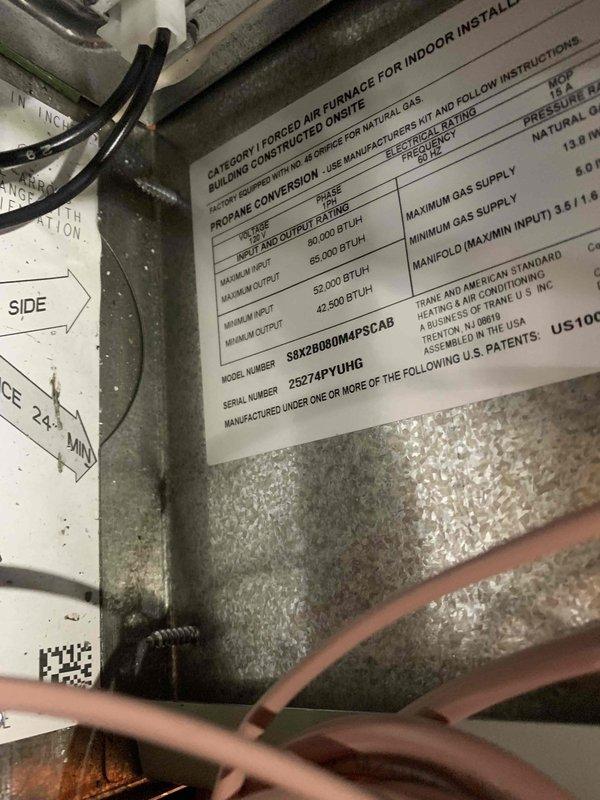 Responded to no-cooling call on recently installed system that was previously serviced in March for refrigerant charge. Upon arrival, inspected Goodman packaged air furnace unit (Model S8X2B080M4PSCAB) and found system completely non-operational. Examined relay panel and thermostat control board, noting proper LED indicator status and secure wire terminations at all connection points including Y1, Y2, W1, W2, G, and auxiliary terminals. Verified communication wiring, sensor connections, and outdoor unit interface were intact. Diagnosed system failure, performed necessary repairs to restore cooling operation, and confirmed unit cycling properly with all components functioning as designed.