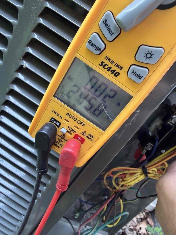 Responded to no cooling call on residential air conditioning system with air handler located in attic. Upon arrival, performed electrical diagnostics using digital multimeter to test voltage and amperage at various system components. Identified electrical issue preventing unit operation, verified proper readings after troubleshooting, and restored cooling function to system.
