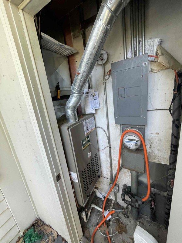 Responded to no cooling call at residential property. Upon arrival, performed diagnostic testing of HVAC system using digital multimeter to check electrical components and capacitor readings. Measured capacitance values and verified electrical connections at the outdoor condensing unit. System evaluated and tenant coordinated for follow-up service appointment to complete necessary repairs.