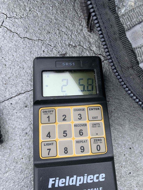 Responded to no cooling complaint on 2010 residential AC system with thermostat unable to maintain setpoint of 76°F, remaining at 78°F. Performed diagnostic evaluation including refrigerant charge verification using digital scale, measured system subcooling at 2.58°F indicating low refrigerant charge. Checked supply air temperature and airflow at floor registers to confirm inadequate cooling capacity due to insufficient refrigerant levels in aging system.