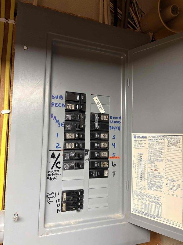 Completed estimate for installation of second HVAC unit with thermostat for upstairs zone. Assessed existing electrical panel capacity and available circuit breaker positions to support additional system. Evaluated current return air grille location and ductwork configuration in upstairs area to determine optimal placement for new equipment and ensure proper air distribution throughout the second floor.