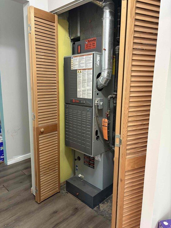 Conducted on-site evaluation for mini split air handler installation at property with existing Trane furnace system. Assessed current HVAC configuration including furnace location in closet space, existing ductwork routing, and available installation areas for proposed mini split equipment. Documented equipment access points, electrical service availability, and optimal placement options for indoor air handler units to supplement existing forced air heating system.