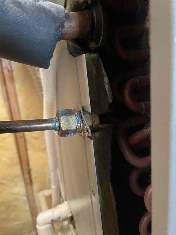 Returned to property to verify refrigerant charge on air conditioning system after customer reported excessive cooling at initial appointment. Inspected refrigerant lines, connections, and outdoor condensing unit. Confirmed system charge is within manufacturer specifications and operating parameters are normal. No adjustments required at this time.