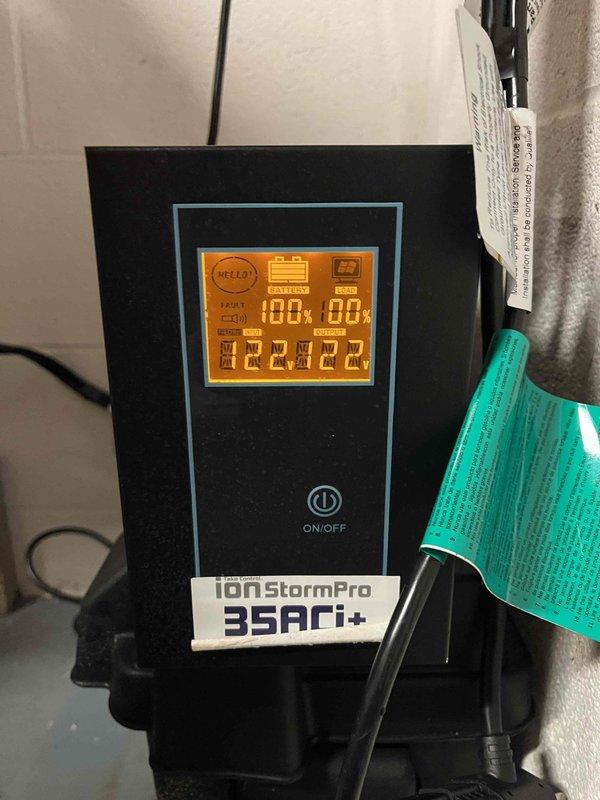 Responded to service call for non-operational sump pump system. Upon inspection, diagnosed and replaced failed sump pump unit with ionStormPro 35ACi+ model featuring digital LCD display for system monitoring and battery backup capability. Installed new pump assembly, verified proper float switch operation, tested discharge line for adequate flow, and confirmed system functionality at 100% capacity. Additionally, repaired multiple leaking faucets throughout the property by replacing worn washers and valve seats. All systems tested and operational upon completion.