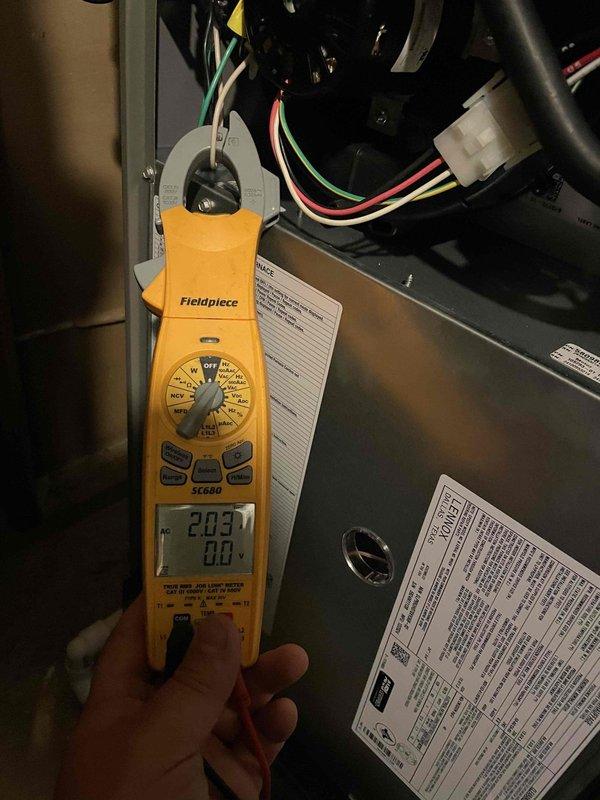 Completed cooling maintenance on two air handler systems as part of club membership service. Performed comprehensive electrical diagnostics using clamp meter to verify amperage draws and system performance on both units. Inspected all electrical connections, wiring terminations, and condensing unit components to ensure proper operation and system integrity.