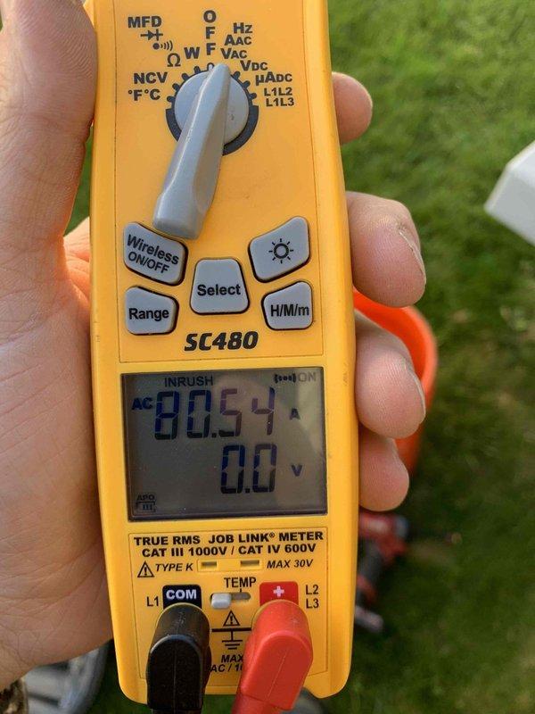 Completed cooling maintenance club member visit on air handler unit. Performed electrical diagnostics using digital multimeter to verify proper amperage and voltage readings on system components. Inspected and tested contactor assembly, terminal connections, and control circuit wiring to ensure all connections were secure and functioning within normal parameters.
