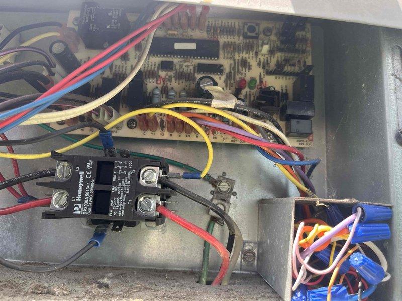 Completed routine cooling maintenance on dual air handler system per maintenance agreement. Performed comprehensive inspection of blower assembly, verifying proper operation of centrifugal fan wheel and motor components. Inspected electrical control panel, including solid-state relay, circuit board connections, and terminal blocks to ensure all wiring connections were secure and functioning correctly. All components found operating within normal parameters with no deficiencies noted at time of service.