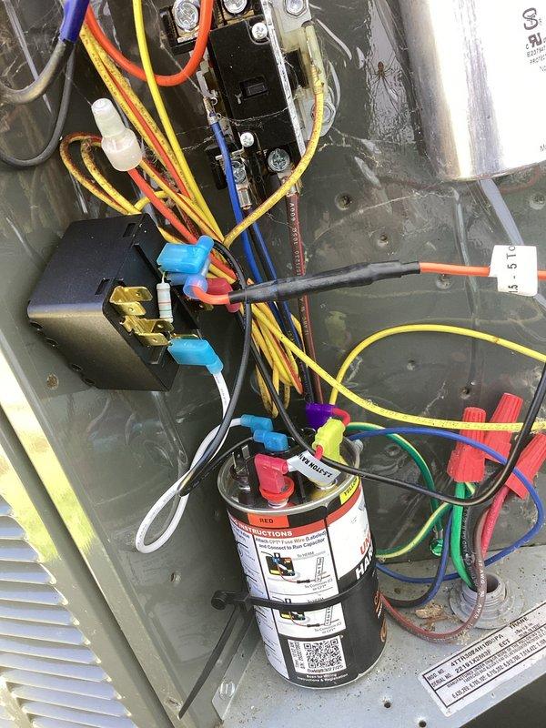 Completed cooling maintenance club visit on Trane air handler system. Performed comprehensive inspection of furnace unit and ductwork installation, verified all electrical connections within control panel including contactors, capacitors, and wire terminations. Documented system condition with photos showing proper labeling, operational materials, and organized installation in utility space. All components operating within normal parameters.