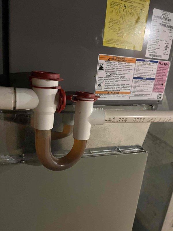 Completed cooling maintenance on three air handler units as part of preventive maintenance membership service. Inspected refrigerant line connections, service ports, and condensate drain systems on all units. All equipment found to be in good operating condition with proper refrigerant connections, intact safety labels, and clear drain lines showing normal operation.