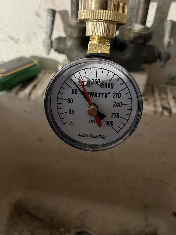 Installed customer-supplied tanked water heater in basement mechanical room. System was properly connected to existing plumbing infrastructure, pressure tested at approximately 120 psi, and verified operational with all safety components functioning correctly.