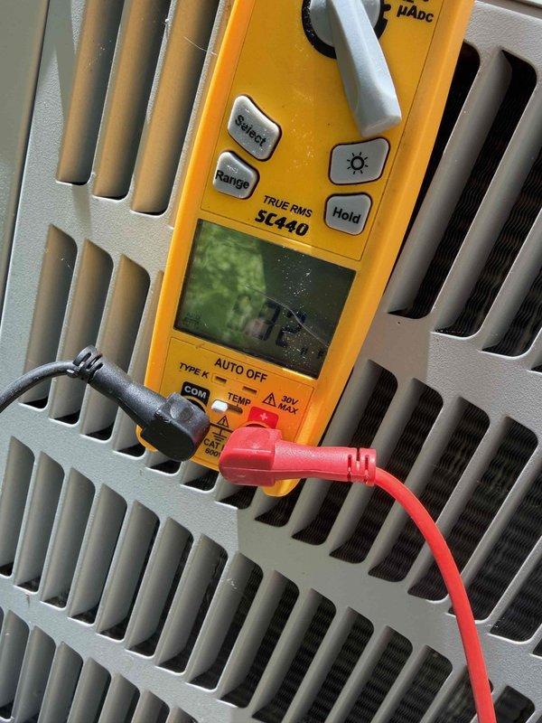 Returned to complete previously sold repair to replace weak indoor blower capacitor and outdoor condensing unit capacitor. Upon arrival, tested and verified both capacitors were operating below optimal specifications using digital multimeter. Removed and replaced indoor blower capacitor and outdoor condensing fan capacitor with new components. Verified proper microfarad readings on both new capacitors and confirmed system operation with blower motor and condenser fan running at correct speeds.