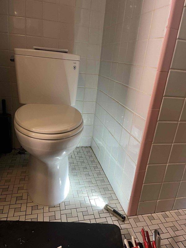 Responded to emergency call for garbage disposal that had detached from sink mounting assembly. Reinstalled and secured Kobella Perfect Grind garbage disposal unit to sink basin, ensuring proper mounting bracket alignment and watertight seal. Verified all PVC drain connections and P-trap configuration for proper fit and function. Additionally, removed and replaced existing toilet with new two-piece unit, including wax ring installation and water supply line connection. Tested both fixtures for proper operation and confirmed no leaks present upon completion.