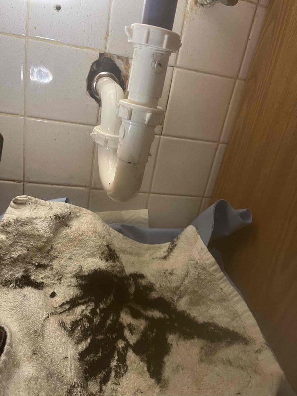 Responded to a backed-up bathroom sink in a 30-year-old residence. Removed and cleaned the P-trap assembly, clearing accumulated debris and buildup causing the drainage obstruction. Reassembled plumbing connections, tested water flow, and verified proper drainage function before completing the service call.