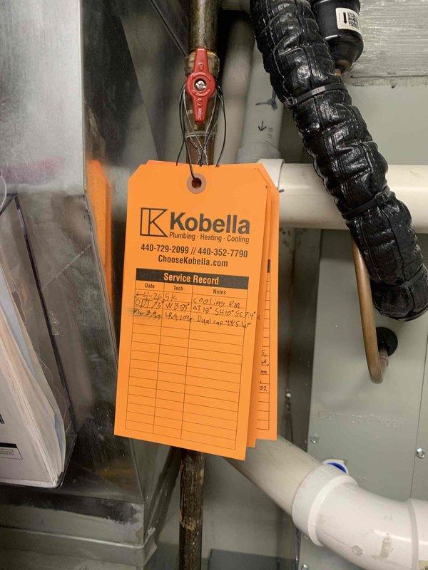 Completed final prepaid club maintenance visit on air handler system. Inspected and documented dual Edison brand fuses (250VAC 2 AMP rating) with proper copper end caps and red wire connections in working condition. Verified all electrical components, capacitor, and associated wiring connections secure and operational. Updated service tag with maintenance record for tracking system history.