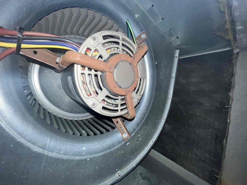 Completed cooling maintenance on three air handler units per club membership agreement. Performed comprehensive inspections including blower motor assembly examination and electrical system diagnostics, verifying voltage readings at 319.4V to ensure proper operation. All units serviced, cleaned, and confirmed operational within manufacturer specifications.