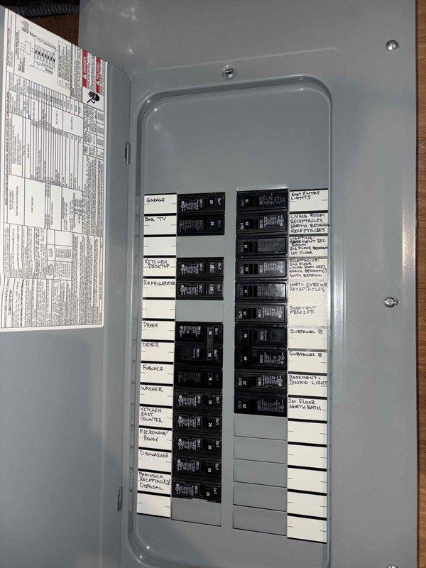 Completed HVAC estimate for air conditioning system replacement at residential property. Assessed existing furnace installation, ductwork configuration, and electrical service panel capacity to determine requirements for new AC unit installation. Documented current equipment setup including furnace location in basement utility area, existing duct connections, and available electrical circuits for proper system integration and load calculations.
