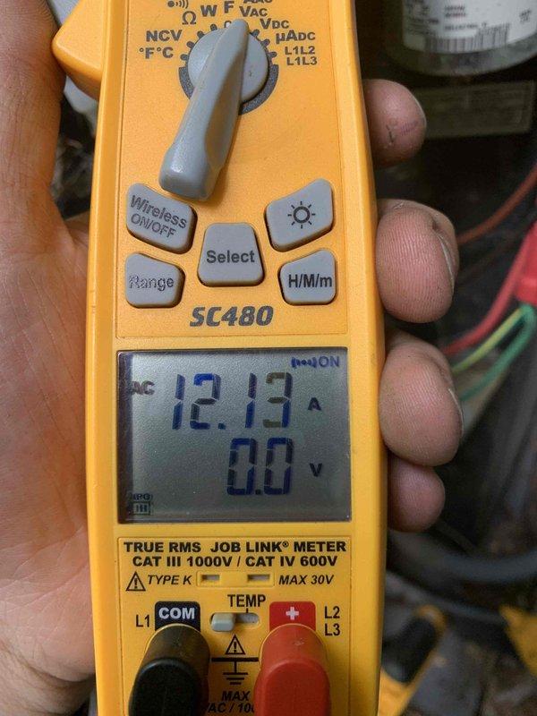 Completed cooling preventive maintenance for club member. Replaced air filter and performed comprehensive system inspection. Recorded amperage draw of 12.13A with voltage readings within normal parameters. Updated service record tag with maintenance details and equipment information. All system components operating within manufacturer specifications.