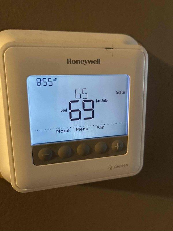 Completed preventative maintenance tune-up on residential air conditioning system less than 10 years old. Verified thermostat operation and temperature control settings, inspected air filter condition and confirmed proper airflow through the system.