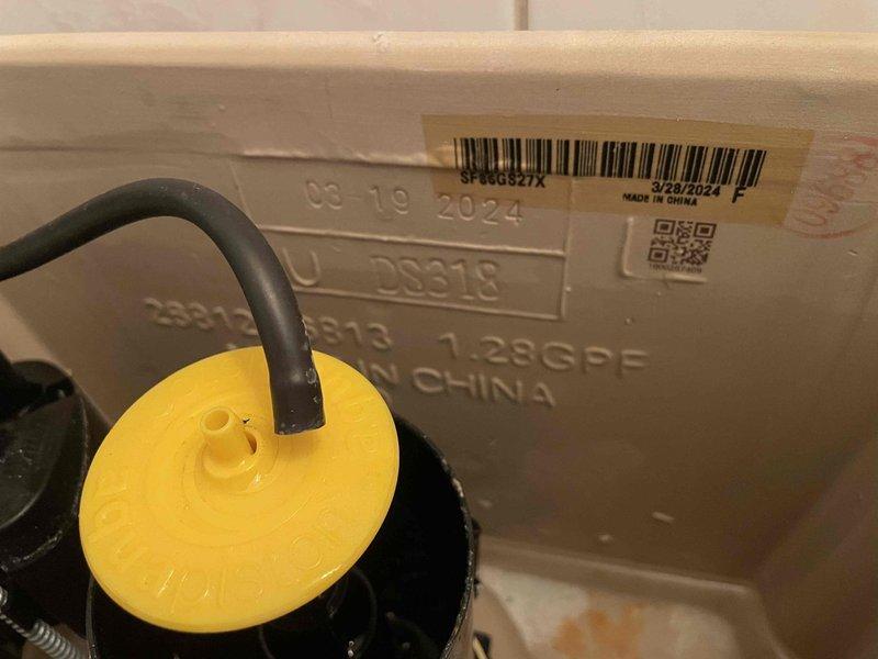 Responded to toilet issue in 70-year-old residence. Installed new toilet fill valve assembly (model U-DS313, 1.28 GPF, WaterSense certified) to replace failed original equipment. Verified proper water flow, tested flush cycle operation, and confirmed no leaks at supply line connection.
